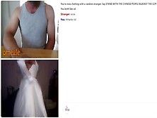 Omegle Sissy Bride Makes Guy Cum