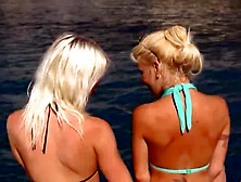 Hot Blonde Lesbian Babes On A Boat