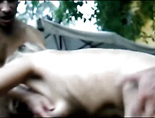 4some on the Farmyard with 2 Italian Sluts