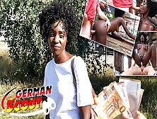 German Scout - African Dark Milf Zaawaadi | Real Public Pickup Sex | Hairy Twat Rough