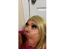 Hot Crossdresser sucks and talks to Dad