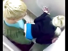 Hot Blonde Fucking In School Bathroom