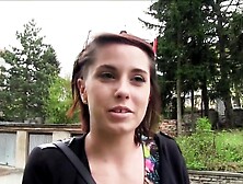 Czech Student With Huge Tits Outdoor In Public