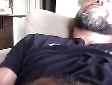 Handsome Hairy Daddy Eats His Cum