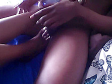 Ebony Footjob And Balls Massage