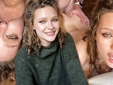 Отодрал жену друга во все дырки за долги (With subs)