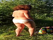 petite dipping shaved pussy getting in lake