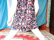 +18 Model Crossdresser Kitty Sexy Villager Housewife Dress Long Stockings White Bbw Femboy