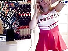 Chubby Blonde Amateur Teen Cheerleader