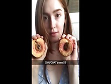 Very Sexy Red Head Chick Masturbating With Dildo And Teasing Shaved Vagina On Snapchat