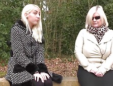 Old Granny Seduced By A Cute Blonde Teen In The Park