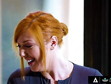 NURU MASSAGE - Breasty mother I'd like to fuck Lauren Phillips Gets Her Redhead Cunt Pounded By Her Client's Hard Ramrod