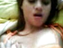 horny girl in orange