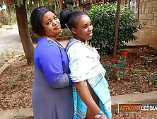 African MILF Lesbians Make Out In Public During House Party