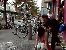 Butt Plugged Babe Disgraced At Bike Shop