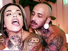 Genderfluxxx - Mtf Ts Pussyfucks Tattooed Babe With Strapon After Licking