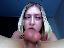 Step-Sister Kissallisse Takes Big Cock Deep Throat For Huge Cum Load