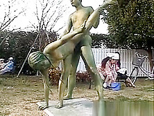 Asian Chick Is A Statue Getting Some Sex