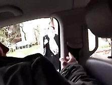 Fantastic Blonde Goes Down Deep When Sucking A Big Cock In The Car