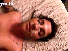 Morgan Li - SLOW MOTION CLIP OF CUM FACIAL ON SLUT WIFE'S FACE