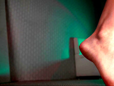 Amateur doll shows her big round booty,  legs,  feet and toes in her pantyhose