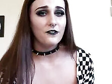 Gothic Step Sis Blows Your Penis And Swallows Your Cum