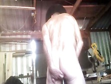 Old Cowboy Gets Naked And Plays With Dick On The Camera