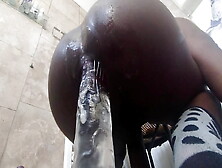 Big Ass Rides Clear Creamy Dildo