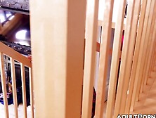 Brees Bouncy Boobs Bounce Against Emilys Petite Pumping Putter