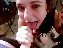 Tattooed And Rasta Bitch Hard Fucked By Two Cocks