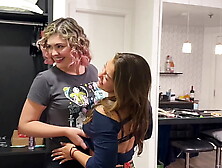 Lovers invites neighbors over for dinner and it ends in sex.