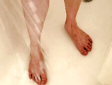 Stare at my feet while I shower?