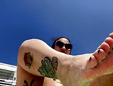 CLEAN MY HAWT OBSCENE FEET IN THE BEACH