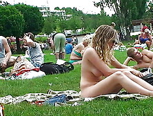 Busty Nice Blonde Naked In Public