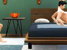 Sims four - Entertained the older Man with a little Performance