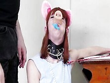 Degraded Fetish Pig Sub Eats Her Doms Butt