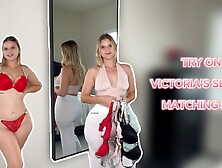 Try On - Victoria's Secret Matching Set (4K)