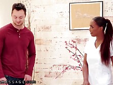 Hot Ebony Babe Bangs With Her Yoga Class Teammate