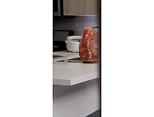 Hung dude anal pounds babe Theodora Day in the kitchen