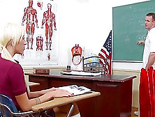 Sports Trainer With Teen After Lessons