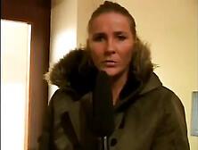 I'm a busty housewife eager for cock and I get interviewed while I fuck my husband