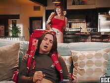 Huge tits MILF swallowed big cock and enjoyed rough pussy fucking