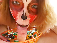 Miha Nika69 - Halloween Whore Witch Gets Spunk In Mouth Fo