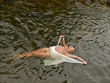 Floating down a stream in tahiti french polynesia 2015.