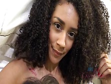 Ebony Girlfriend Ariana Aimes Takes Creampie Fuck