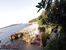 Teen Teacher Sucks My Cock In A Public Beach In Croatia In Front