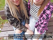 Hunt4K.  Hawt And Concupiscent Lesbo Zlata Shine Decided To Bang To Get A Job In Front Of Her Gf