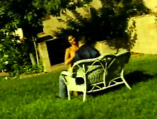 These Two Fucked On The Chair In The Middle Of The Yard And Its