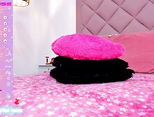 Marvelous brunette hair shows her full-lipped vagina so u can masturbate during the time that watching her