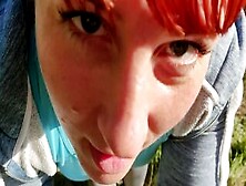 Outdoor Sex.  Hard Fucking Redhead Curvy Step Mom.  Niurakoshkina